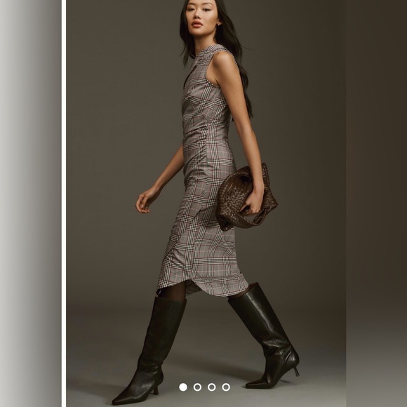 Maeve One-Shoulder Asymmetrical Slim Midi Dress Size 4P - Picture 2 of 7